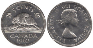 カナダ５セント硬貨