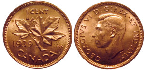 カナダ１セント硬貨
